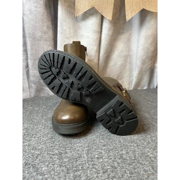 Lucky Brand Motorcycle Candre Mid-Calf Zip Boot Leather Tuscany Brown Sz 7 - Picture 6 of 10